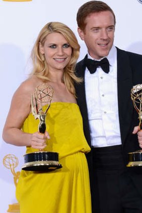 Winners ... Claire Danes and Damian Lewis at last year's  Emmy Awards.