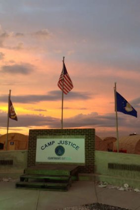 Entrance to Camp Justice at the Guantanamo Bay Naval Base in Guantanamo Bay, Cuba.