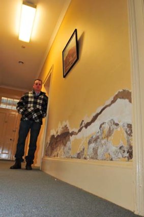 Dilapidated ... NSW police officer Daniel La Velle in his rented home in Molong.