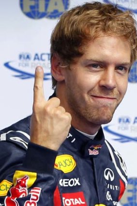 Pole again ... Sebastian Vettel.