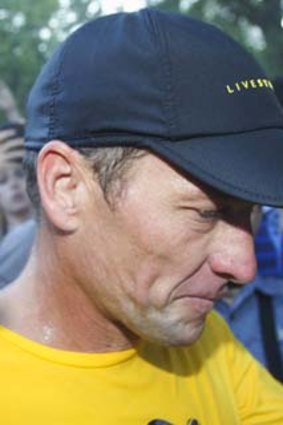 Quitting: Lance Armstrong still draws a crowd this week.