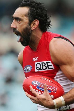 Out for six: Sydney Swans veteran Adam Goodes.