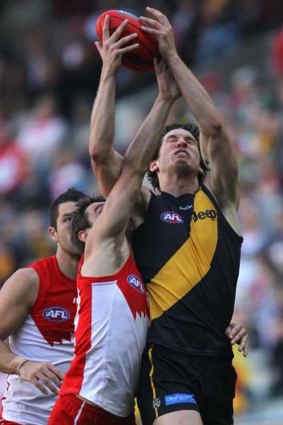 Transition: Tyrone Vickery is going from ruckman to key forward.