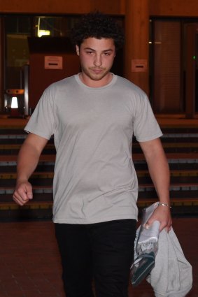 Daniel Ibrahim, also known as Daniel Taylor, the son of Kings Cross nightclub owner John Ibrahim, leaves the Sydney Police Centre after posting bail on Friday. 