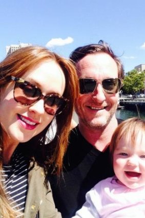 Expecting: Lizzy Lovette, husband James Wicks and daughter Isabelle.