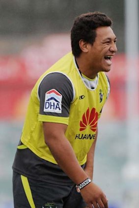 Josh Papalii at Raiders training on Friday.