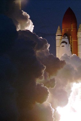 Flashback to  May 19, 1996  ... the space shuttle Endeavour lifts off from Kennedy Space Centre .