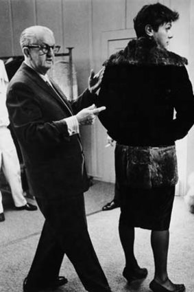 Scenes of his success .... Orry-Kelly with Tony Curtis during the making of <i>Some Like It Hot</i>.