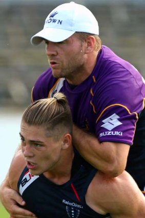 Fit &#8230; James O'Connor and Storm's Ryan Hinchcliffe.