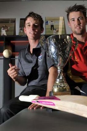 Queanbeyan's Dean Solway, left, and Tuggeranong's Shane Devoy will battle it out for the John Gallop Cup on Sunday in Cricket ACT's one-day final.
