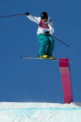 Anna Segal during a practice session at Rosa Khutor Extreme Park on Saturday.