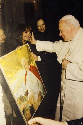 Minardo with Pope John Paul II.