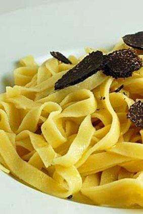 Truffles complement pasta.