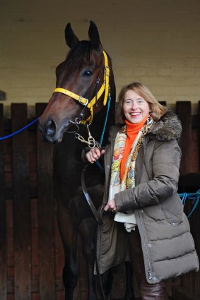 Trainer Gai Waterhouse with The Offer earlier this year.
