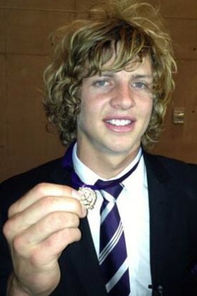 Fremantle Dockers tweeted this image of Nat Fyfe with the caption: "It suits him"