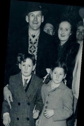 Jack with wife Sybil, Jack jnr and Jill.