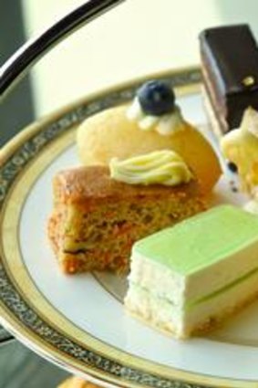 Afternoon tea at Sofi's Lounge includes an array of cakes ...