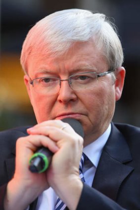 Kevin Rudd: Pleased with the mid-campaign interest rate cut.