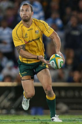 Quade Cooper in action for the Wallabies.