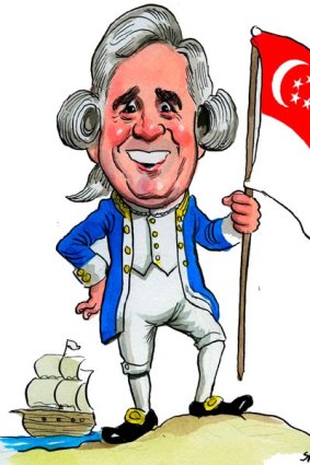 Revisionist history ... ASX boss Robert Elstone takes a Captain Cook.