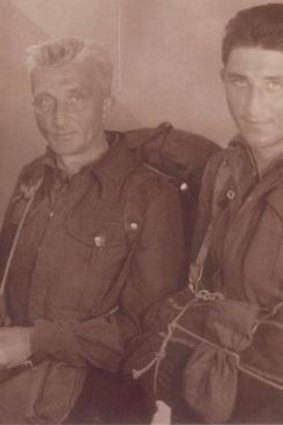 Jerry Rind and his father following liberation. 