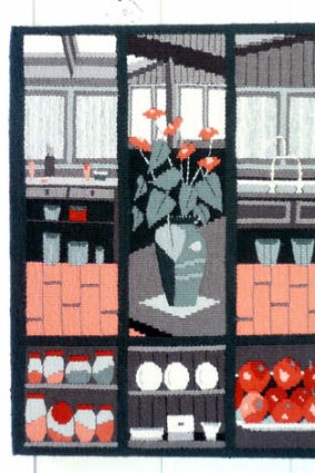 Belinda Ramson's <i> The Kitchen & Dining Room</i>, woven tapestry.