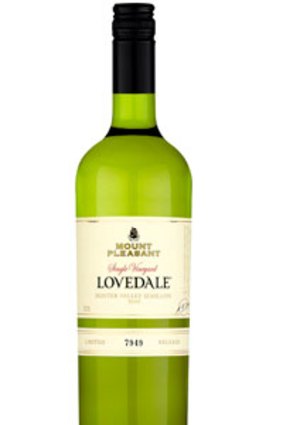 Best white wine ... Mount Pleasant Lovedale Semillon 2005.