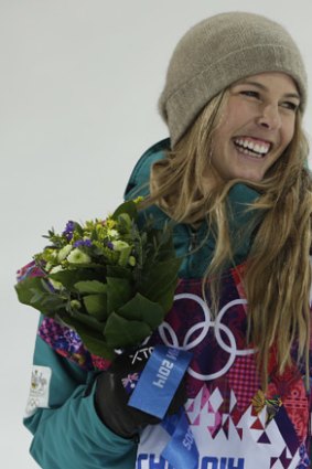 So close: Torah Bright finished just 0.25 points behind American gold medallist Kaitlyn Farrington.