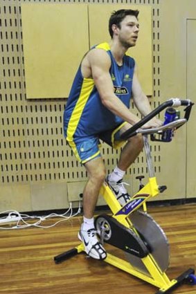 Delladova keeps fit at the Australian Boomers training camp during the week.