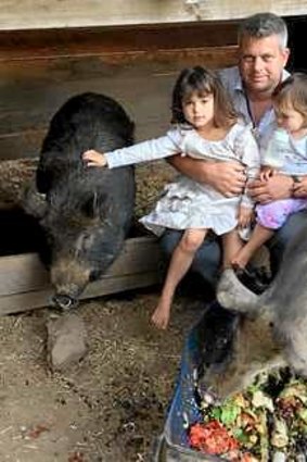 Jerome Dalton and his family are keen to keep two pigs, Borat and Black Beauty, on their farm. But Council says 2.7 hectares isn't big enough.