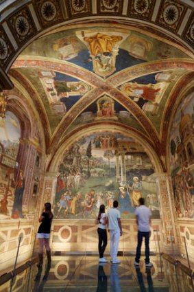 Frescoes in Spello, Italy.