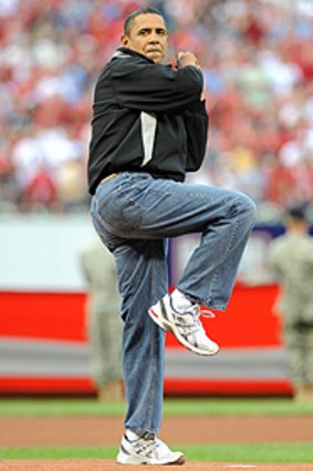 Barack Obama in 'outdated' jeans.