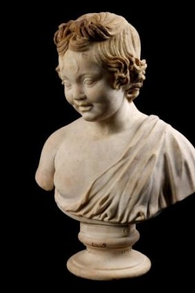 Lifelike: A marble bust of laughing infant from the Roman period, probably 1st century AD.