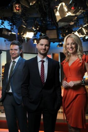 The Project group: Dave Hughes, Charlie Pickering and Carrie Bickmore.