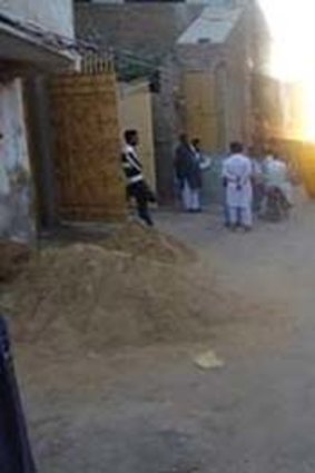 The street in Nawabshah, Pakistan, where Mr Akram was gunned down on February 29.