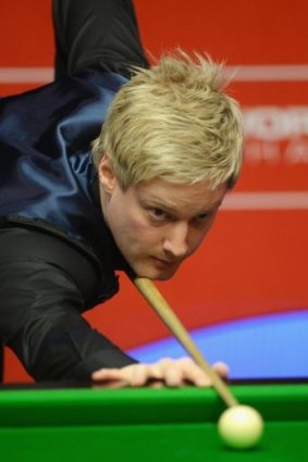 Neil Robertson in action during his quarter final match against Judd Trump. 