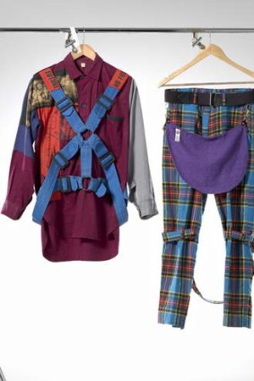 Malcolm McLaren and Westwood's Parachute shirt and Bondage trousers.