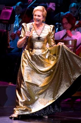 On stage ... Julie Andrews performs in London.