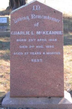 McKeahnie’s final resting place in Adaminaby