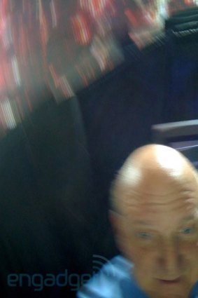 A photo, obtained by Engadget, allegedly snapped by the offending iPhone just as it was being snatched by Microsoft CEO Steve Ballmer.