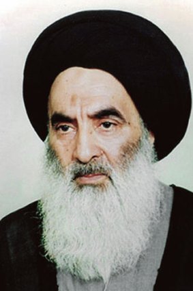 Power player … Grand Ayatollah Sayyid Ali al-Husayni al-Sistani.