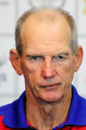 "We're not under too much pressure to play all of our top-line players at the same time": Knights coach Wayne Bennett.