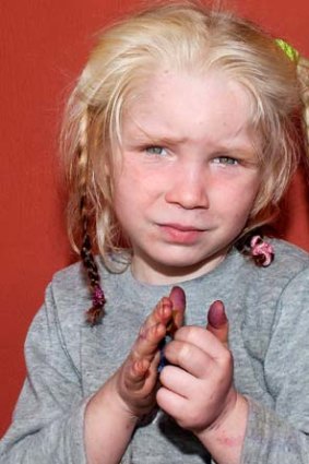 Mystery girl: The child named Maria by Greek authorities.