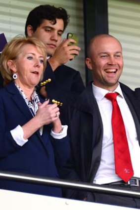 Jonathan Trott attends the EPL match between West Bromwich Albion and Tottenham Hotspur on April 12.