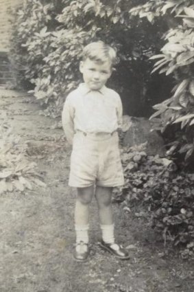 Sheffield, late 1940s: Michael Palin in the garden at home.