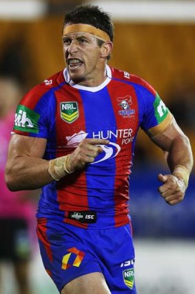 Out of action: Newastle's Kurt Gidley.