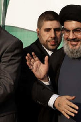 Hezbollah leader Sheik Hassan Nasrallah says Syrian rebels will not be able to defeat the Assad regime, and suggests his Iranian-backed militant group could intervene on the government's side.
