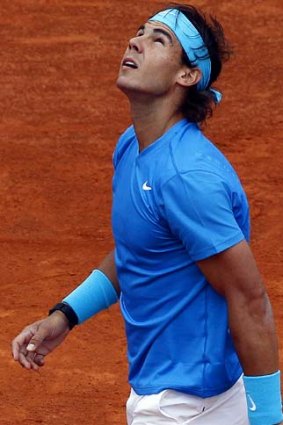 Struggling to make an impression ... Rafael Nadal.