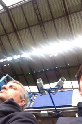 Chelsea fan Sean Buxton found himself sitting next to Jose Mourinho.