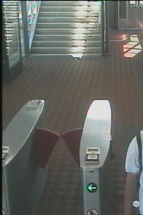 CCTV footage of the man wanted over the attempted bank robbery.